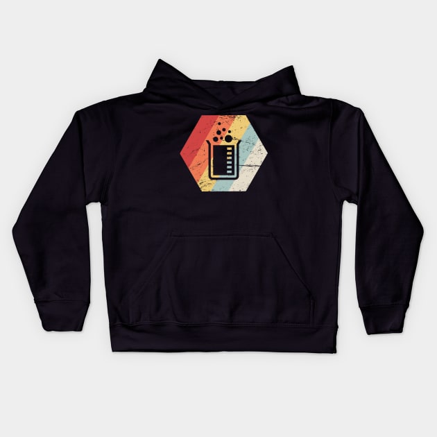 Retro Vintage Science Chemistry Icon Kids Hoodie by MeatMan